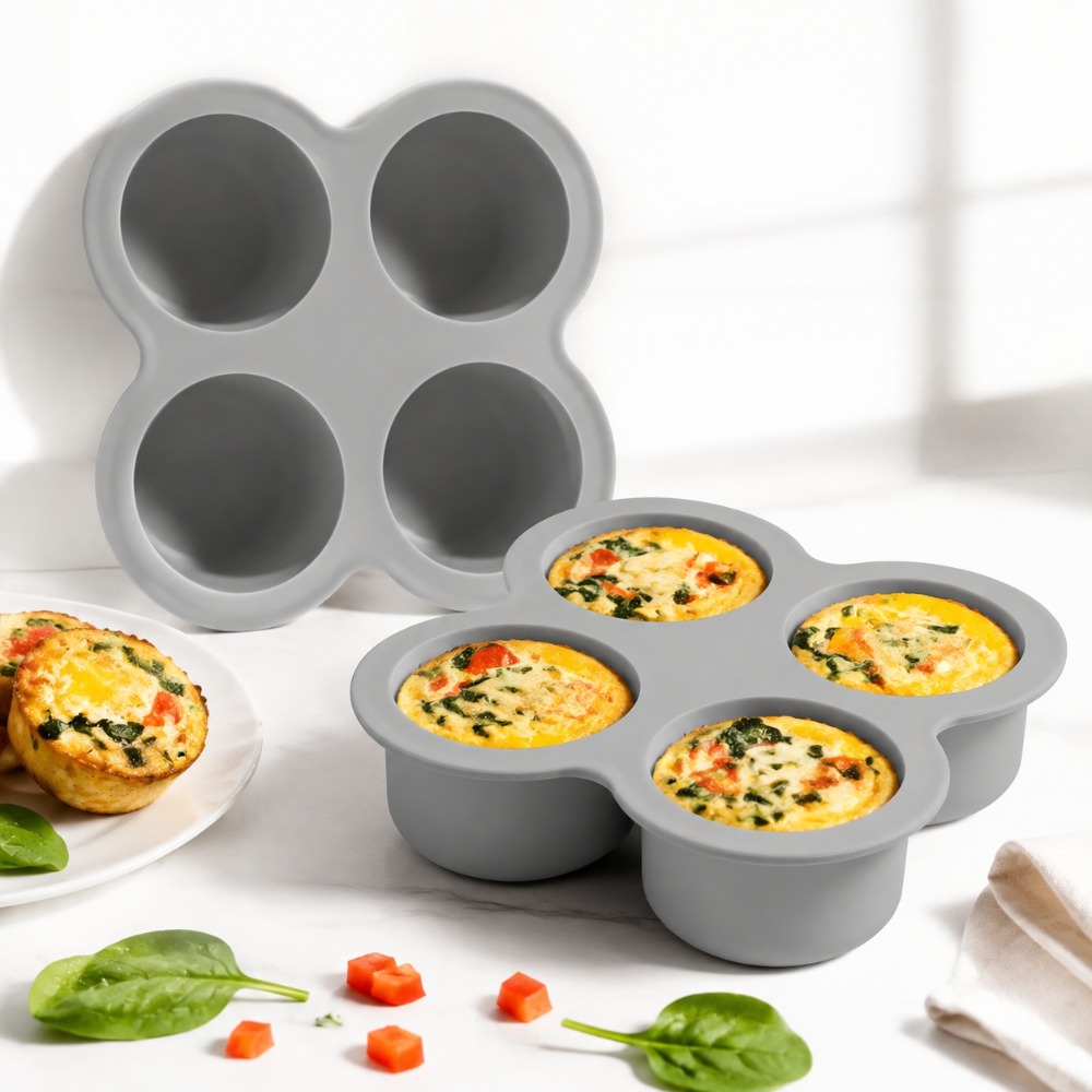 Egg Waffle Pan - 2pcs Air Fryer Egg Mold 4